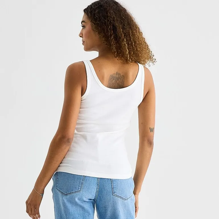 a.n.a Womens Tall U Neck Sleeveless Tank Top