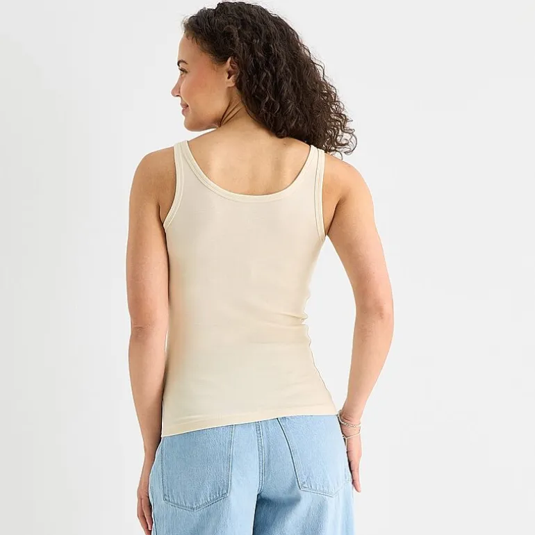 a.n.a Womens Tall U Neck Sleeveless Tank Top