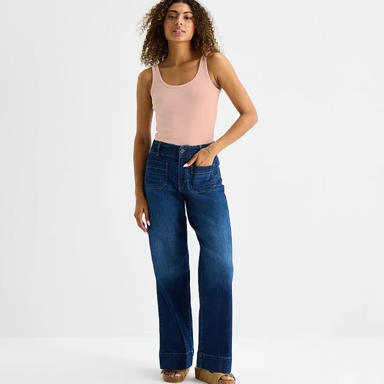 a.n.a Womens Tall U Neck Sleeveless Tank Top