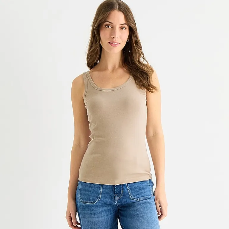 a.n.a Womens Tall U Neck Sleeveless Tank Top