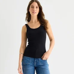 a.n.a Womens Tall U Neck Sleeveless Tank Top