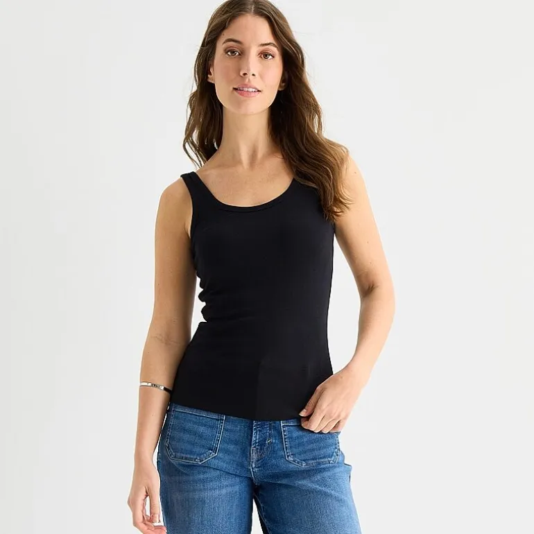 a.n.a Womens Tall U Neck Sleeveless Tank Top