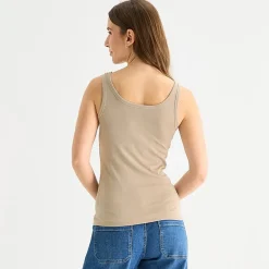 a.n.a Womens Tall U Neck Sleeveless Tank Top