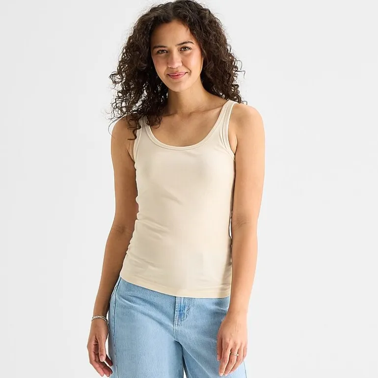 a.n.a Womens Tall U Neck Sleeveless Tank Top