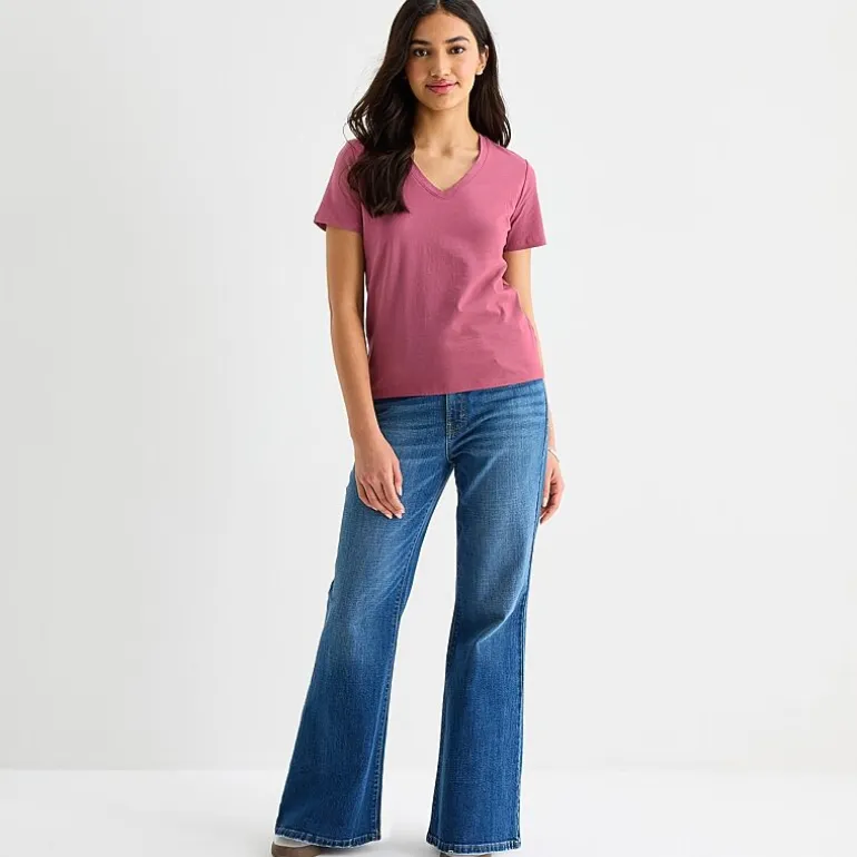 a.n.a Womens Tall V Neck Short Sleeve T-Shirt