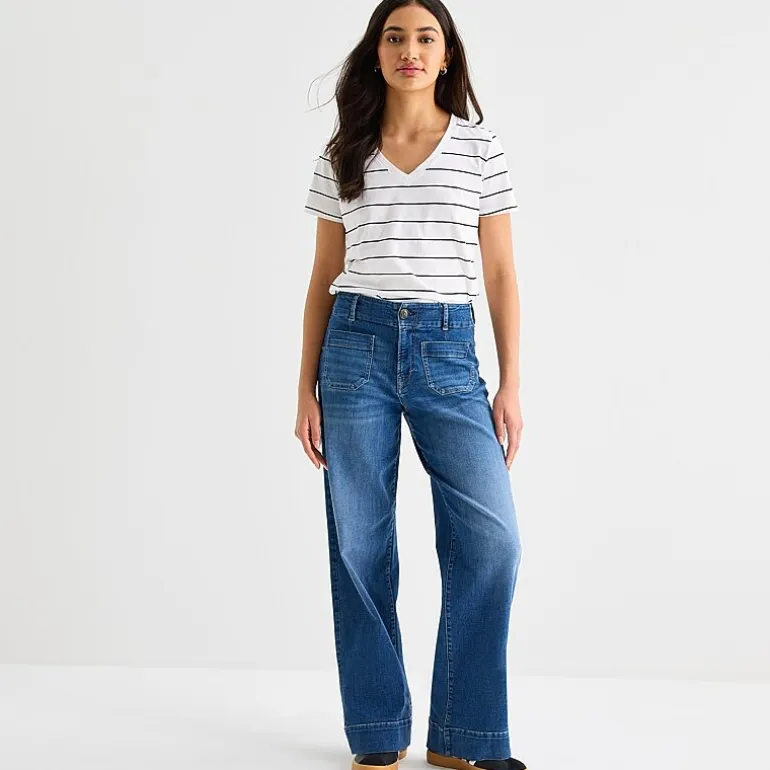a.n.a Womens Tall V Neck Short Sleeve T-Shirt