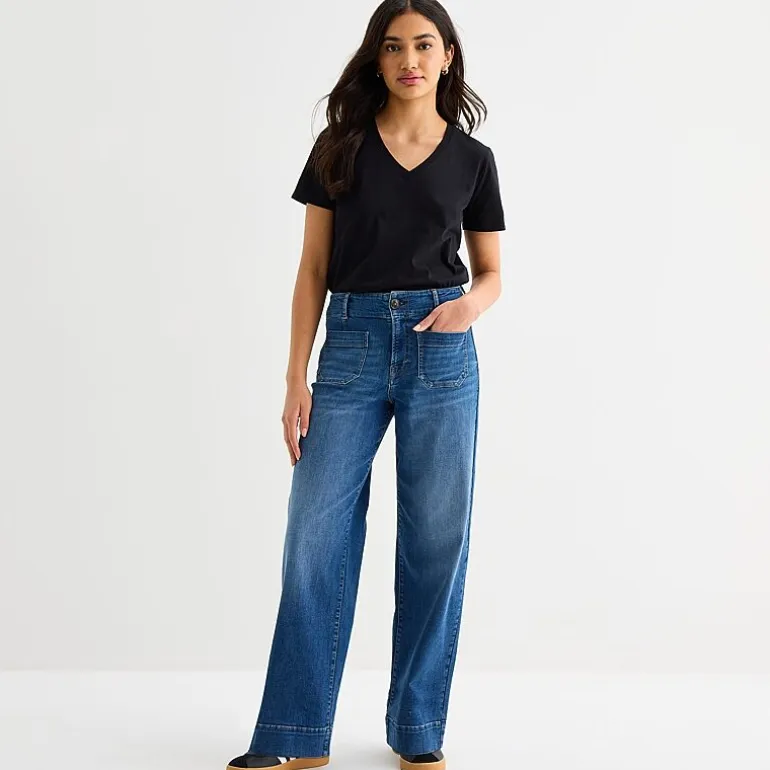 a.n.a Womens Tall V Neck Short Sleeve T-Shirt