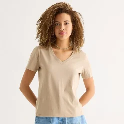 a.n.a Womens Tall V Neck Short Sleeve T-Shirt