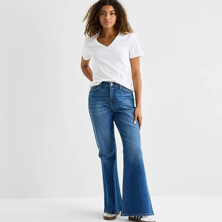 a.n.a Womens Tall V Neck Short Sleeve T-Shirt