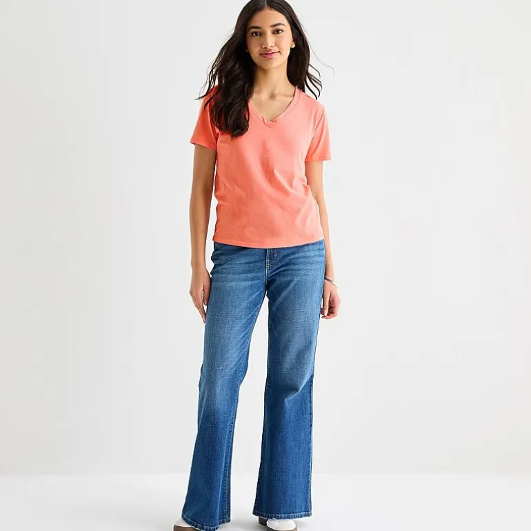 a.n.a Womens Tall V Neck Short Sleeve T-Shirt
