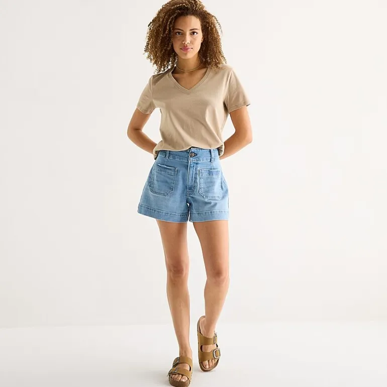 a.n.a Womens Tall V Neck Short Sleeve T-Shirt