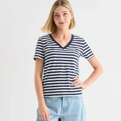 a.n.a Womens Tall V Neck Short Sleeve T-Shirt