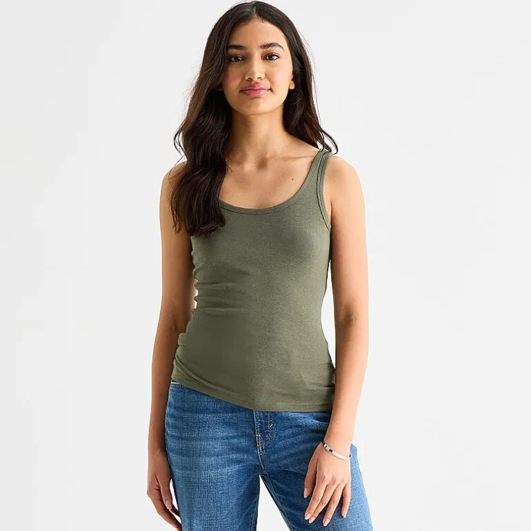 a.n.a Womens U Neck Sleeveless Tank Top