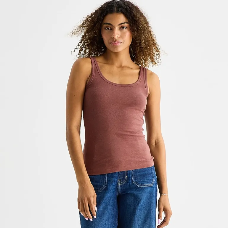 a.n.a Womens U Neck Sleeveless Tank Top