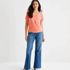 a.n.a Womens V Neck Short Sleeve T-Shirt