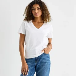 a.n.a Womens V Neck Short Sleeve T-Shirt