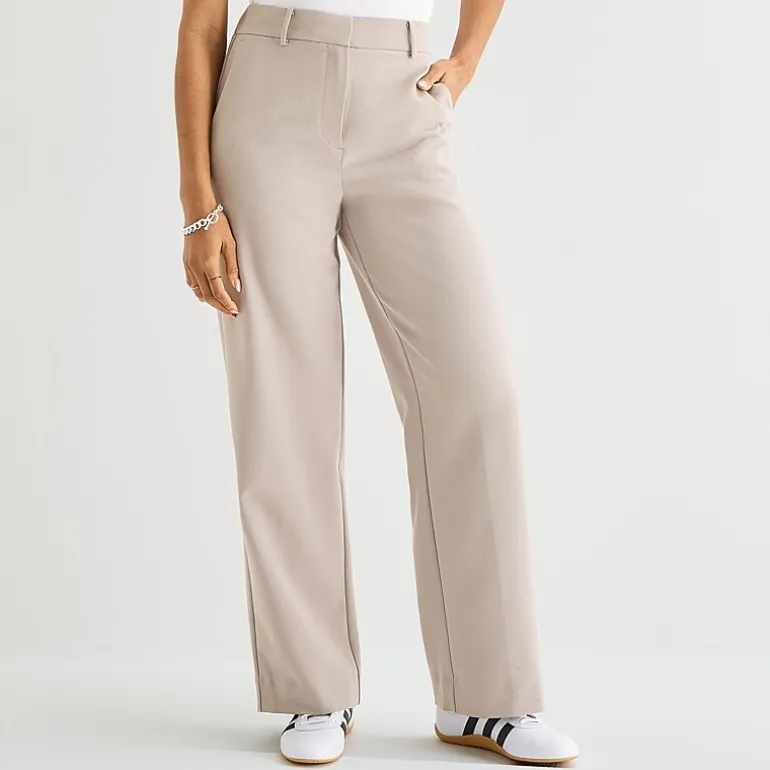 a.n.a Womens Wide Leg High Rise Trouser