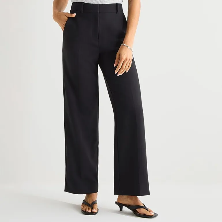 a.n.a Womens Wide Leg High Rise Trouser