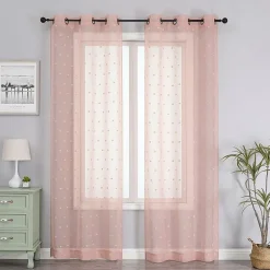 Angel Grommet Top Sheer Set of 2 Curtain Panel