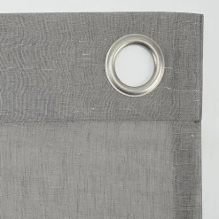 Archaeo Akari Slub Textured Linen Blend Grommet Top Sheer Single Curtain Panel