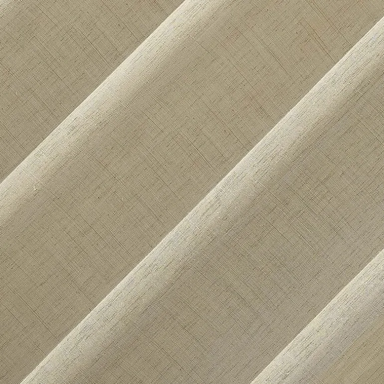 Archaeo Akari Slub Textured Linen Blend Grommet Top Sheer Single Curtain Panel