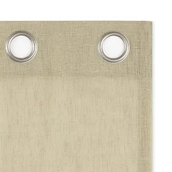 Archaeo Akari Slub Textured Linen Blend Grommet Top Sheer Single Curtain Panel