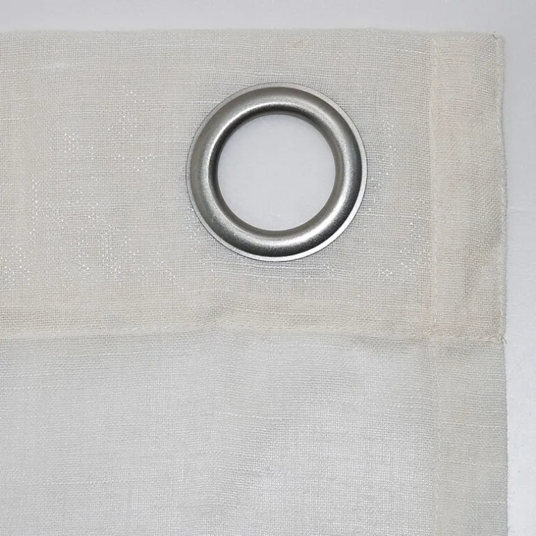 Archaeo Akari Slub Textured Linen Blend Grommet Top Sheer Single Curtain Panel