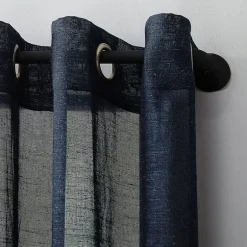 Archaeo Akari Slub Textured Linen Blend Grommet Top Sheer Single Curtain Panel