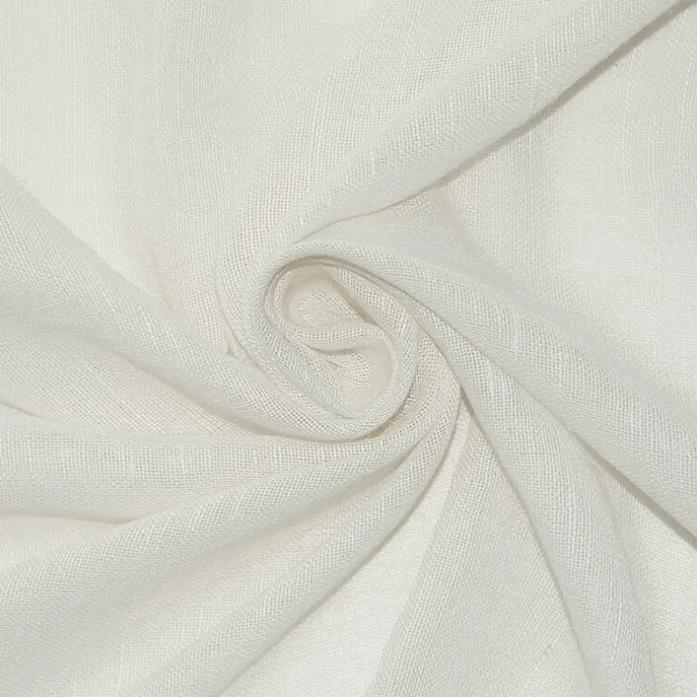 Archaeo Akari Slub Textured Linen Blend Grommet Top Sheer Single Curtain Panel