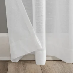 Archaeo Akari Slub Textured Linen Blend Grommet Top Sheer Single Curtain Panel