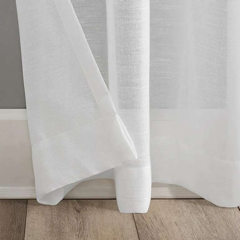 Archaeo Akari Slub Textured Linen Blend Grommet Top Sheer Single Curtain Panel