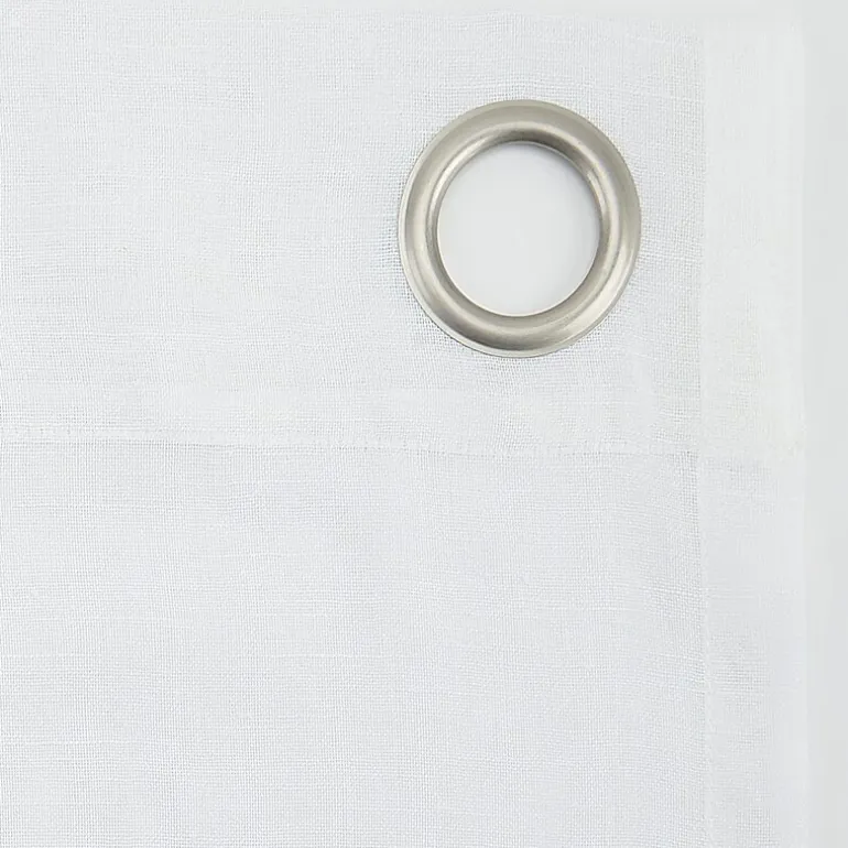Archaeo Akari Slub Textured Linen Blend Grommet Top Sheer Single Curtain Panel