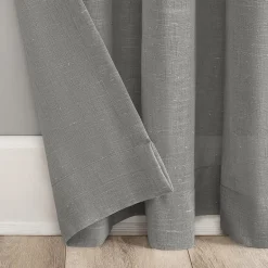 Archaeo Akari Slub Textured Linen Blend Grommet Top Sheer Single Curtain Panel