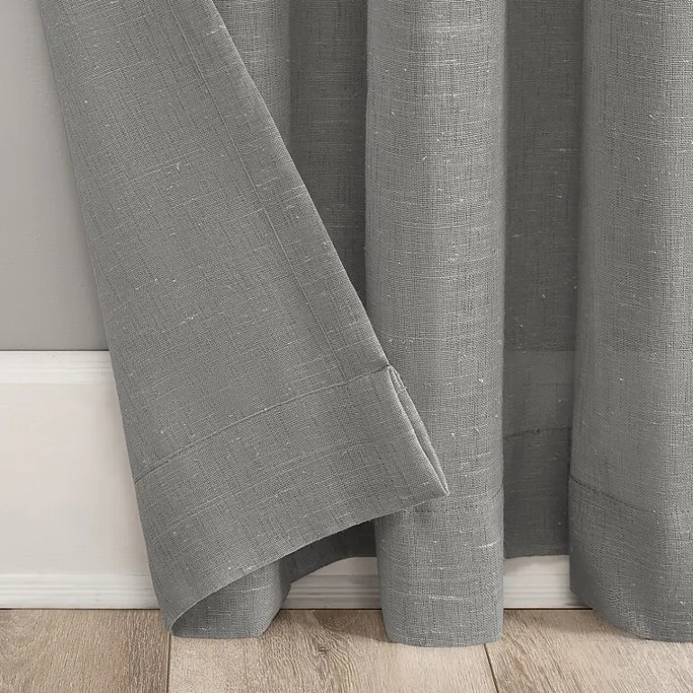Archaeo Akari Slub Textured Linen Blend Grommet Top Sheer Single Curtain Panel