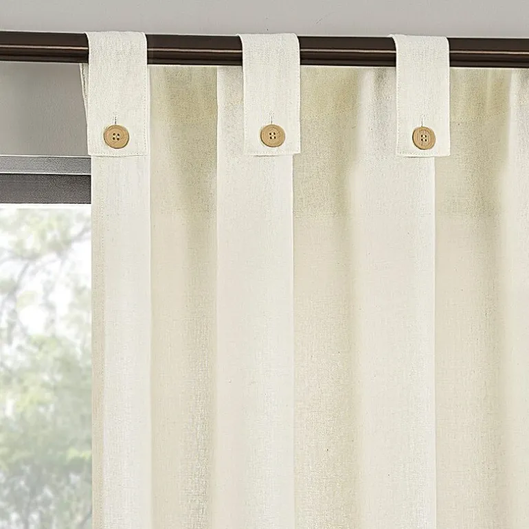Archaeo Boulder Tab Top Sheer Single Curtain Panel