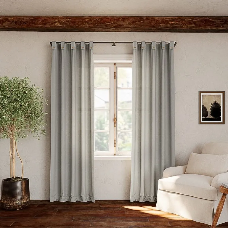 Archaeo Boulder Tab Top Sheer Single Curtain Panel