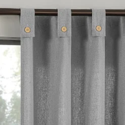 Archaeo Boulder Tab Top Sheer Single Curtain Panel