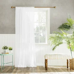 Archaeo Coralie Rod Pocket Sheer Single Curtain Panel