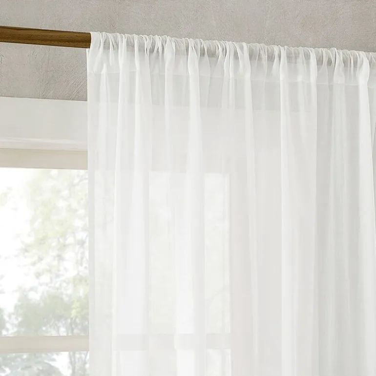 Archaeo Coralie Rod Pocket Sheer Single Curtain Panel