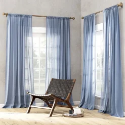 Archaeo Coralie Rod Pocket Sheer Single Curtain Panel