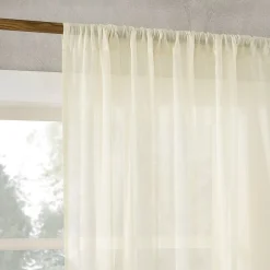 Archaeo Coralie Rod Pocket Sheer Single Curtain Panel