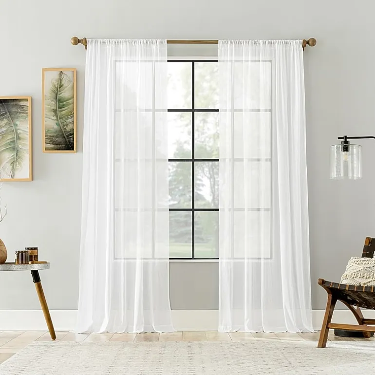 Archaeo Coralie Rod Pocket Sheer Single Curtain Panel