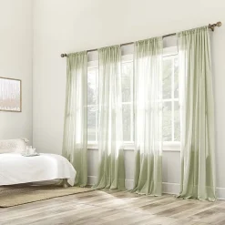 Archaeo Coralie Rod Pocket Sheer Single Curtain Panel