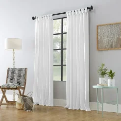 Archaeo Sarro Washed Cotton Tab Top Light-Filtering Single Curtain Panel