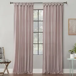Archaeo Sarro Washed Cotton Tab Top Light-Filtering Single Curtain Panel