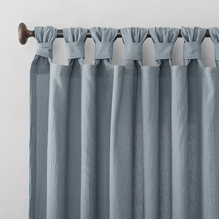 Archaeo Sarro Washed Cotton Tab Top Light-Filtering Single Curtain Panel