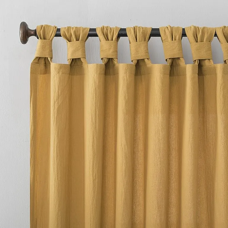 Archaeo Sarro Washed Cotton Tab Top Light-Filtering Single Curtain Panel