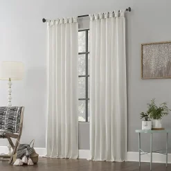 Archaeo Sarro Washed Cotton Tab Top Light-Filtering Single Curtain Panel