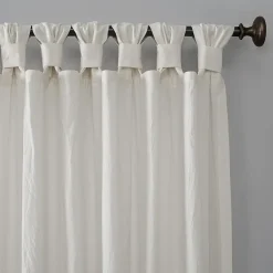 Archaeo Sarro Washed Cotton Tab Top Light-Filtering Single Curtain Panel