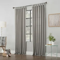 Archaeo Sarro Washed Cotton Tab Top Light-Filtering Single Curtain Panel